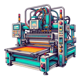 5 automatic screen printing presses and 2 manuals