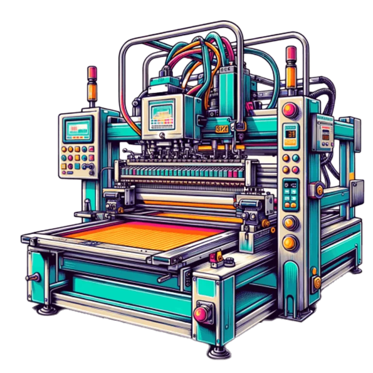 5 automatic screen printing presses and 2 manuals